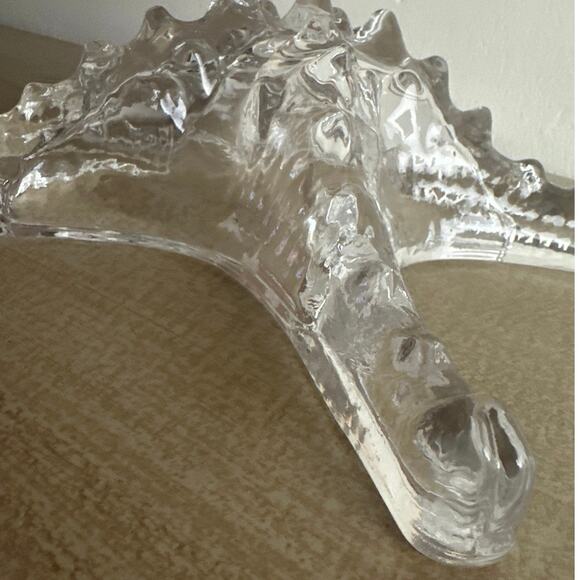 STARFISH Hand Blown Clear Art Glass Paperweight Beach House Ocean decor - Picture 9 of 9